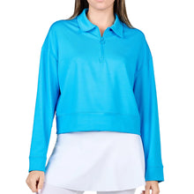 Load image into Gallery viewer, Sofibella Staples Quarter-Zip Womens Golf Pullover - Electric Blue/XL
- 4
