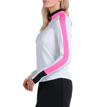 Load image into Gallery viewer, Lucky In Love Zip Drive QZ LS Womens Golf Pullover
- 3