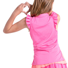 Load image into Gallery viewer, Lucky In Love Lace Frill Girl Sleeveless Golf Polo
- 2