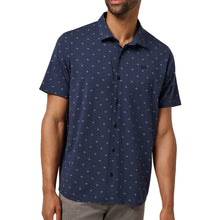 Load image into Gallery viewer, TravisMathew Comfortknit Geo SS Woven Mens Shirt - Total Eclipse/XL
- 4