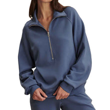 Load image into Gallery viewer, Varley Selene Half Zip Sweat Womens Pullover - Bijou Blue/L
- 1