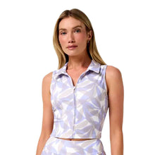 Load image into Gallery viewer, Travis Mathew Moveknit Printed SL Womens Golf Polo - Soft Blue Multi/M
- 4
