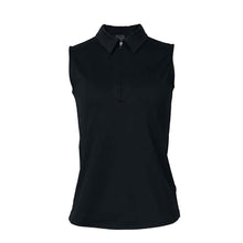 Load image into Gallery viewer, Jofit Sleeveless Womens Golf Polo - Black/XXL
- 4