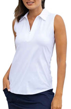 Load image into Gallery viewer, Jofit Sleeveless Womens Golf Polo - White/XXL
- 10