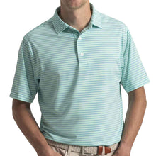 Load image into Gallery viewer, FootJoy Shadow Stripe Lisle Mens Golf Polo - Wht/Green/Navy/XXL
- 2