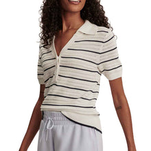 Load image into Gallery viewer, Varley Wren Knit Womens Polo - Wht/Blue Nights/L
- 1