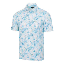 Load image into Gallery viewer, Greg Norman ML75 Tropical Tranquil Mens Golf Polo - Turquoise Sea/XL
- 1