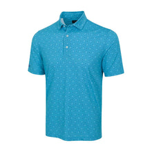 Load image into Gallery viewer, Greg Norman ML75 Aquatic Echo Mens Golf Polo - Turquoise Sea/XL
- 1