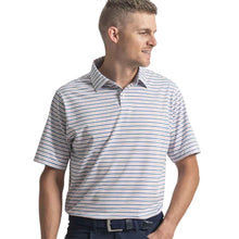 Load image into Gallery viewer, FootJoy Pinstripe Pop Stripe Lisle Mens Golf Polo - Wt/Chmb/Blu/Red/XL
- 4