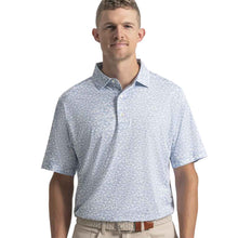 Load image into Gallery viewer, FootJoy HIdden Palm Print Lisle Mens Golf Polo - Chambray/White/XL
- 1