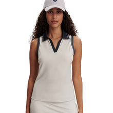 Load image into Gallery viewer, Varley Isaac Performance Sleeveless Wmn Golf Polo - White/Bl Nights/L
- 1