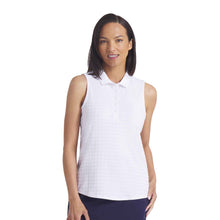 Load image into Gallery viewer, Puma Golf Houndstooth Womens Sleeveless Golf Polo - White Glow/XL
- 1
