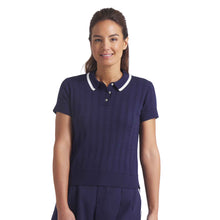 Load image into Gallery viewer, Puma Golf X AP Pointelle Womens SS Golf Polo - Deep Navy/L
- 1