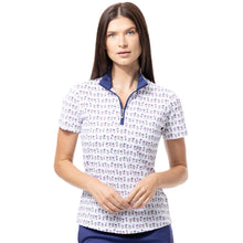 Load image into Gallery viewer, SanSoleil SolTek Lux SS Prnt Bayb Mock W Golf Polo - Baybreeze/M
- 1
