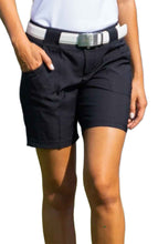 Load image into Gallery viewer, Jofit Belted 7.5 in Womens Golf Shorts - Blk Black/16
- 1