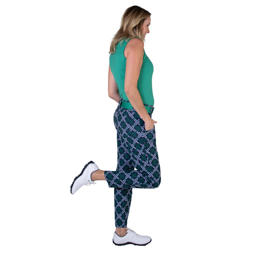 JoFit Belted Cropped Ankle Navy Womens Golf Pants