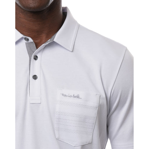 TravisMathew Get Iced White Mens Golf Polo