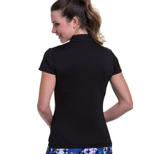 Load image into Gallery viewer, EP NY Mock Zip Black Multi Womens SS Golf Polo
- 2