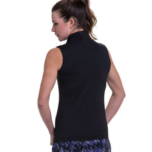 Load image into Gallery viewer, EP NY Mock Zip Black Womens Sleeveless Golf Polo
- 2