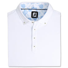 Load image into Gallery viewer, FootJoy Piq Vintage Floral Trim Wht Mens Golf Polo
- 3