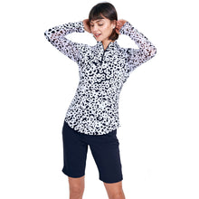 Load image into Gallery viewer, Gottex Zip Mock Life Womens Long Sleeve Sun Shirt - Cheery Oh Blk/XL
- 1