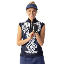 Load image into Gallery viewer, Daily Sports Malgo Navy Women Cap Sleeve Golf Polo - NAVY 590/L
- 1