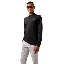 Load image into Gallery viewer, J. Lindeberg Bridge Regular Fit Mens LS Golf Polo - BK MELANGE 9992/L
- 1
