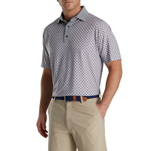 Load image into Gallery viewer, FootJoy Geometric Print Lisle Grey Mens Golf Polo
- 1
