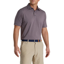Load image into Gallery viewer, FootJoy Pin Stripe Lisle Smoke Mens Golf Polo
- 1