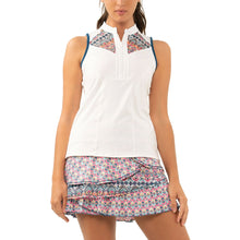 Load image into Gallery viewer, Lucky in Love Think Ink Zip Wht Wmns Golf Tank Top
- 1