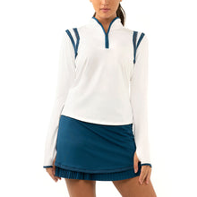 Load image into Gallery viewer, Lucky in Love Watch Me Win Wht Women LS Golf Shirt
- 1