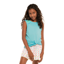 Load image into Gallery viewer, Lucky in Love Twist Front Sky Girls Golf Shirt - SKY 413/L
- 1