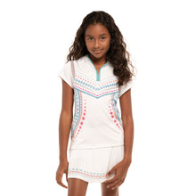 Load image into Gallery viewer, Lucky in Love Desert Vibes White Girls Golf Polo - WHITE 110/L
- 1