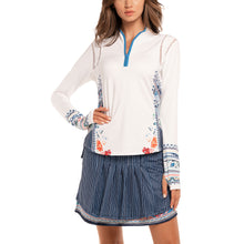 Load image into Gallery viewer, Lucky in Love Playing Paradis Blue Wmns Golf Shirt
- 1