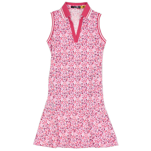 RLX Ralph Lauren V Neck Pink Fish Wmns Golf Dress