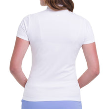 Load image into Gallery viewer, EP NY Split Mock Print White Womens SS Golf Polo
- 2