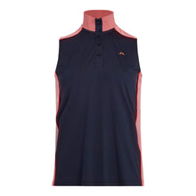 Load image into Gallery viewer, J. Lindeberg Farrow Navy Womens SL Golf Polo - JL NAVY 6855/L
- 1