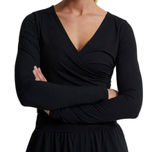 Load image into Gallery viewer, Varley Carolyn Black Womens Long Sleeve Wrap Shirt
- 3
