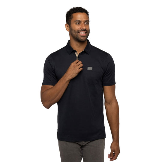TravisMathew Valetta Black Mens Golf Polo