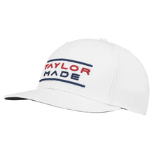 Load image into Gallery viewer, TaylorMade Stretchfit Flatbill Mens Golf Hat - White
- 9