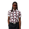 J. Lindeberg Tour Tech Regular Fit Printed Bridge Wave Mens Golf Polo