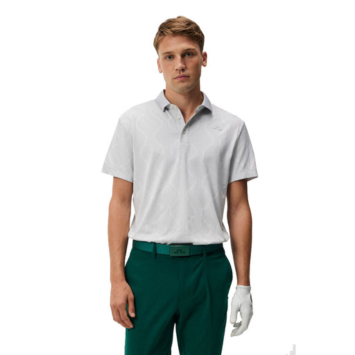 J. Lindeberg Mat Jacquard Reg Fit Mens Golf Polo - GRY MELANG 9363/XL