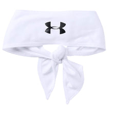 Load image into Gallery viewer, Under Armour Tie Back Unisex Headband - White/Black
- 3