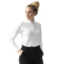 Load image into Gallery viewer, Daily Sports Macy Wht Womens Long Sleeve Golf Polo - WHITE 100/XL
- 1