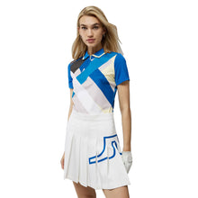 Load image into Gallery viewer, J. Lindeberg Antonia Print Blue Grey Wmn Golf Polo - GREY FLAG U223/L
- 1