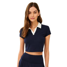 Load image into Gallery viewer, Splits59 Airweight Crop Womens Tennis Polo - Indigo/White/L
- 1