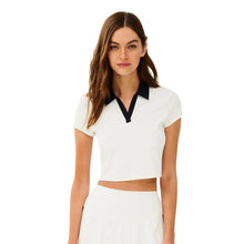 Load image into Gallery viewer, Splits59 Airweight Crop Womens Tennis Polo - White/Indigo/L
- 3