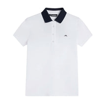 Load image into Gallery viewer, J. Lindeberg Cassie Short Sleeve Womens Golf Polo - WHITE 0000/L
 - 1