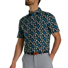 Load image into Gallery viewer, FootJoy Jungle Leaves Black Mens Golf Polo - Black/XL
- 1