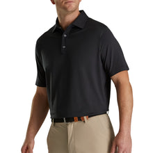 Load image into Gallery viewer, FootJoy Solid Lisle Black Mens Golf Polo - Black/XL
- 1